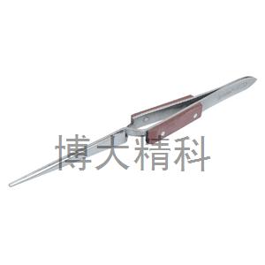 1PK-118T木柄不锈钢细尖反弹镊子(160mm) 