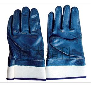B7172全浸蓝色丁睛手套（安全袖）12副/打