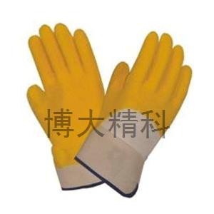 Y9151半浸黄色乳胶手套（安全袖口）12副/打